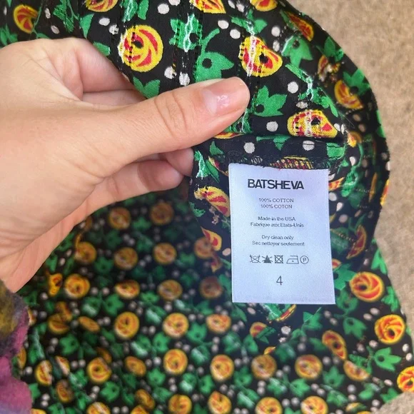 Batsheva Collared floral mini cotton dress - Picture 3 of 10